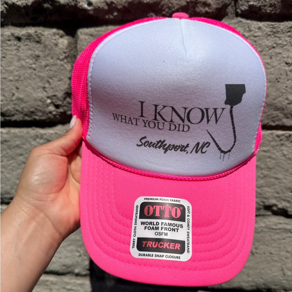“I Know What You Did Last Sunmer” Neon Pink Trucker Hat